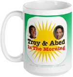 a transparent image of a troy and abed in the morning mug.